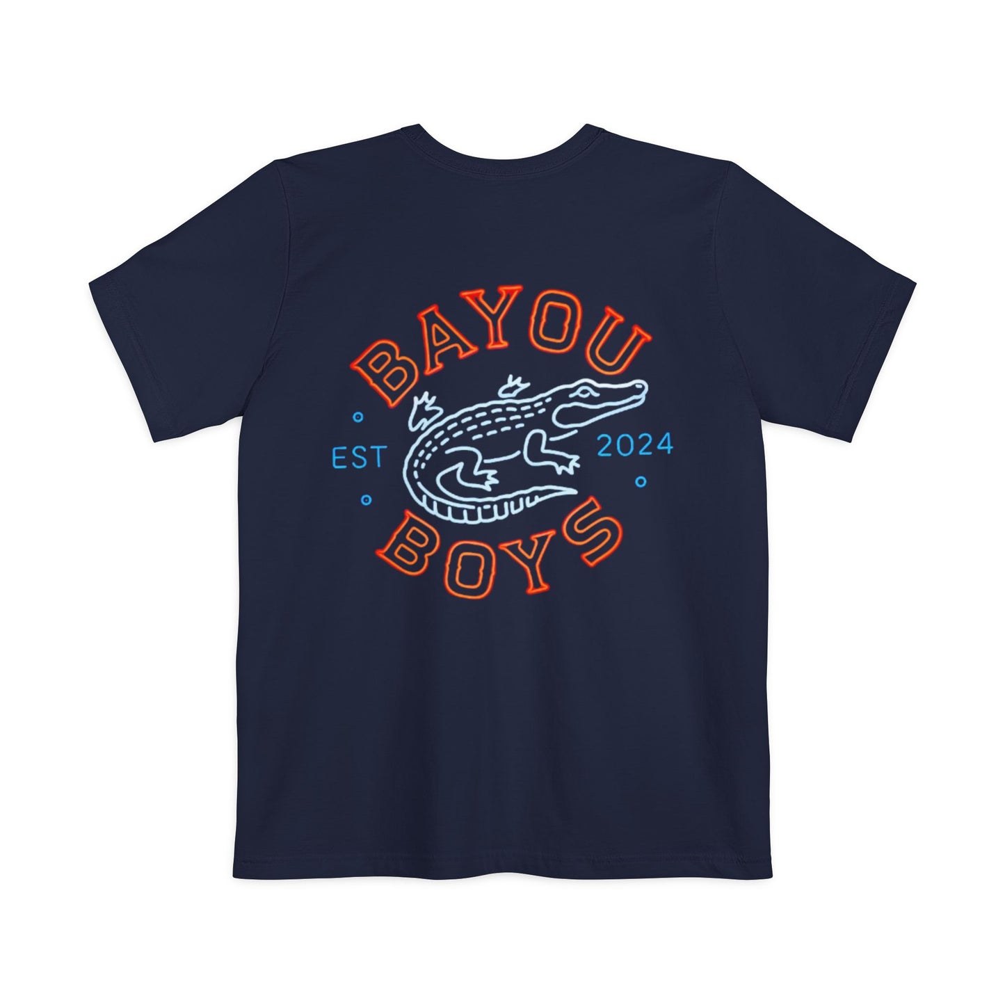 Neon Sign logo Pocket T-shirt -Bayou Boys