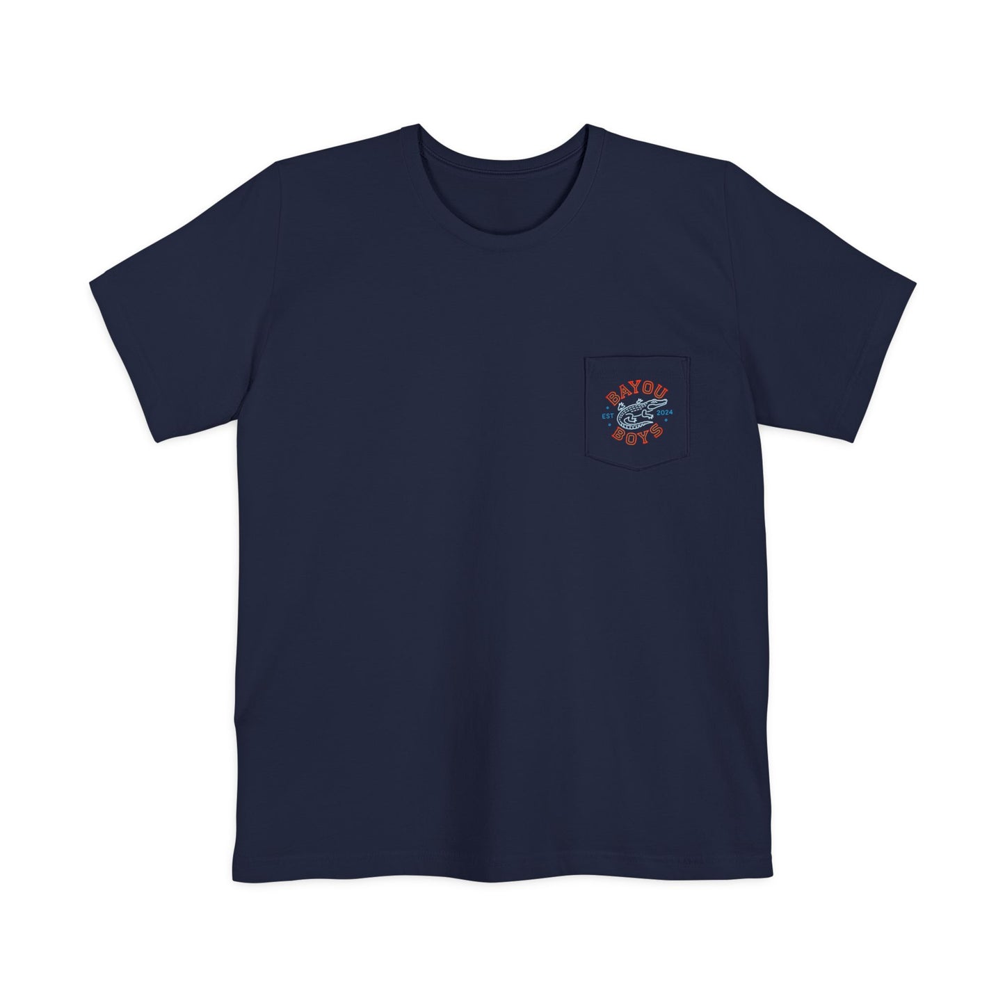 Neon Sign logo Pocket T-shirt -Bayou Boys